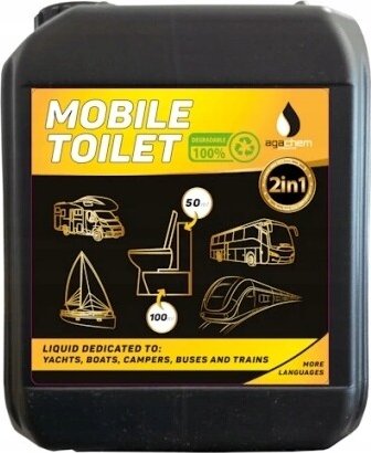 AgaChem Mobile toilet chemie pro mobilní a suché toalety 2v1 5l pro chemická WC