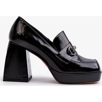 Dámské polobotky Dámské patentované boty na vysokém podpatku Černá D&A Velikost: 39