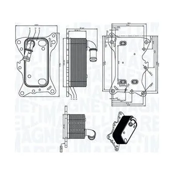 Chladič motoru Olejový chladič, motorový olej MAGNETI MARELLI 350300006300