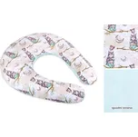 Bellatex Kojicí polštář s povlakem na zip po obvodu 180 cm Sovička na větvi