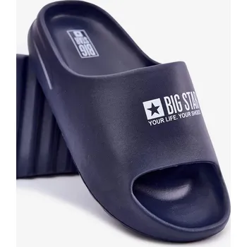 Sada pánského spodního prádla Pánské pěnové pantofle s logem Big Star – tmavě modré Velikost: 45