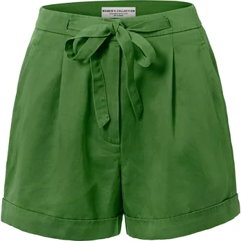 Dámské kraťasy 682185 - Tchibo - Šortky s podílem lnu - pro ženy - vel. 46 - barva: zelená