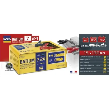 Nabíječka autobaterie GYS BATIUM 7.24 024502 nabíječka autobaterie 6 V, 12 V, 24 V 11 A 11 A