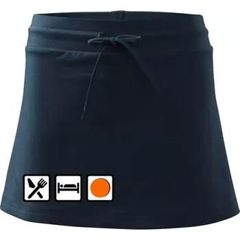 Dámská sukně Eat sleep repat hokejbal v řadě - Sportovní sukně - two in one - XL ( Námořní modrá (velmi tmavá - téměř černá) )