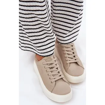 Dámské tenisky Dámské textilní tenisky na platformě Big Star – béžové Velikost: 36