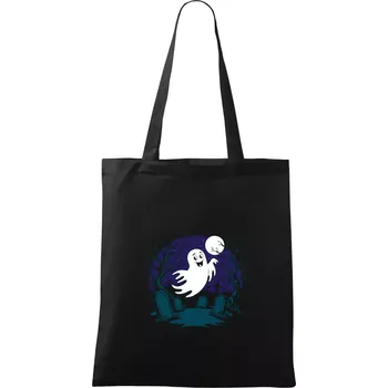 Halloween - duch veselý - Taška bavlněná - 42 x 38 cm ( Černá )