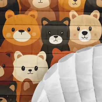 Prošívaná šusťákovina medvědí kamarádi