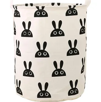 Nákupní taška APT AG327A Taška látková na hračky 50 x 40 cm, bílo-černá