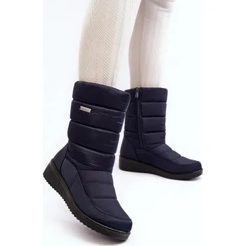 Dívčí sněhule Zateplené sněhule na klínku, tmavě modrá Calena 40