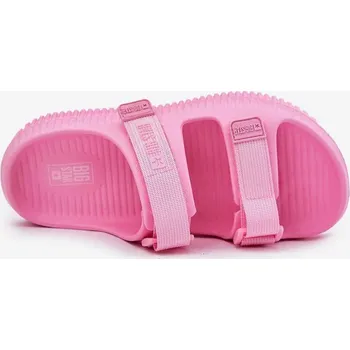 Dámské polobotky Dámské pěnové pantofle s pásky Big Star – růžové Velikost: 40