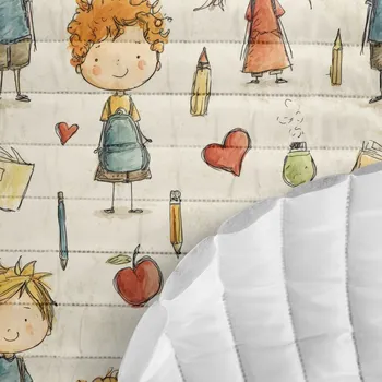 Prošívaná šusťákovina školní paráda