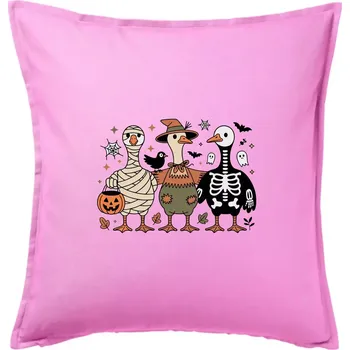 Polštář Halloweenské kachny - Polštář 50x50 - 50x50 - Pouze potah ( Růžová )
