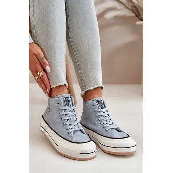 Dámské tenisky Zateplené Dámské Tenisky Na Platformě Eko Kůže Big Star Modré Velikost: 37