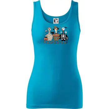 Dámské tričko Halloweenské kachny - Dámské tílko - XS ( Světlý tyrkys )