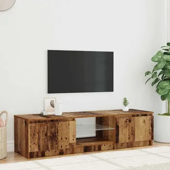 Televizní stolek vidaXL TV skříňka s LED osvětlením 140 x 40 x 36 cm [804292] Barva: Staré dřevo