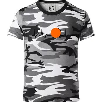 Chlapecké tričko Ekg Hokejbal - Dětské maskáčové triko - 122 cm/6 let ( Šedý maskáč )