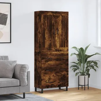 Organizace kuchyně zahrada-XL Skříň highboard kouřový dub 69,5 x 34 x 180 cm kompozitní dřevo 3199774