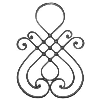 Kovářský ornament H 575 x L 400 mm, 16 x 8 mm