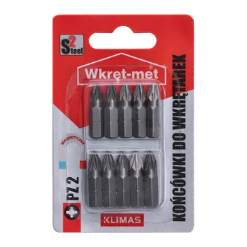 Bit 10 dílny blister bitů PZ2, délka 25mm