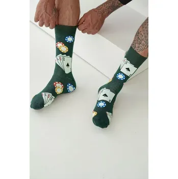 Pánské ponožky PÁNSKÉ PONOŽKY 0125.097 TMAVĚ ZELENÁ 39-42