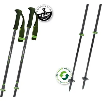 Trekingová hůl Hůlky Komperdell Carbon EVOZERO 105-140 černá/zelená