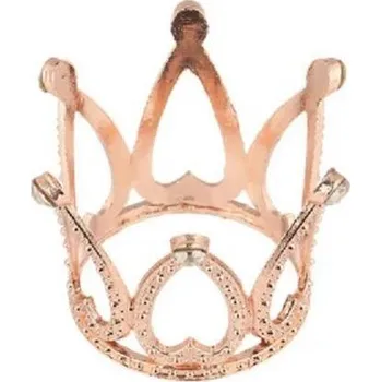Party dekorace Dortisimo Nejedlá dekorace kovová Koruna růžovo-zlatá mini