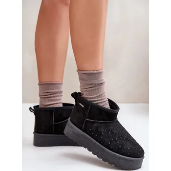 Dívčí sněhule Sněhule s ozdobou na platformě Big Star Černé Velikost: 39