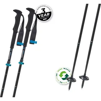Trekingová hůl Hůlky Komperdell FXLITE CARBON VARIO APPROACH Compact 105-125 černá/modrá