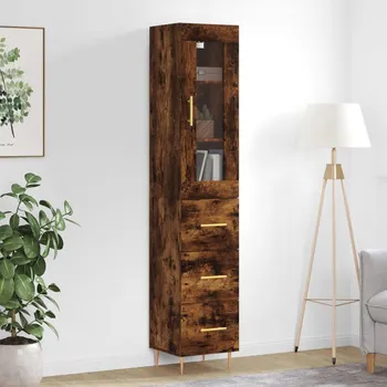 Organizace kuchyně zahrada-XL Skříň highboard kouřový dub 34,5 x 34 x 180 cm kompozitní dřevo 3199230