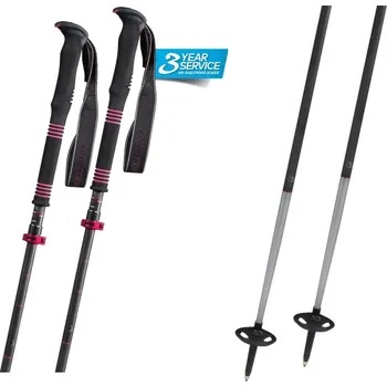 Sjezdová hůlka Hůlky Komperdell CARBON FXP.4 EXPEDITION - VARIO COMPACT 2025/26 105-125 černá/růžová