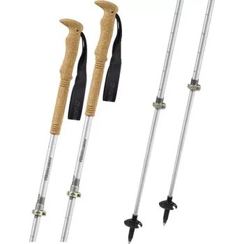 Trekingová hůl Hůlky Komperdell Explorer Compact Cork 90-120 stříbrná/zlatá