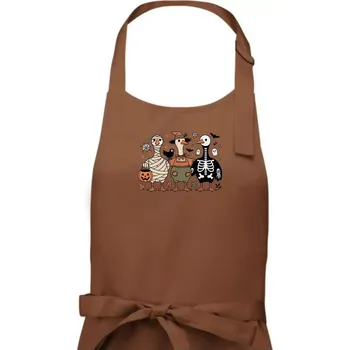 Kuchyňská zástěra Halloweenské kachny - Dámská zástěra na vaření - Univerzální velikost ( Kakaová )