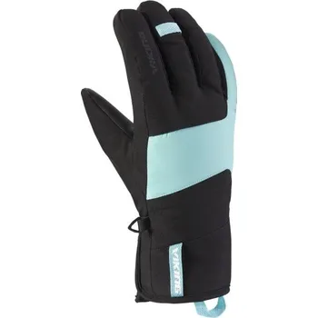Rukavice Dámské lyžařské rukavice Viking ESPADA 8 Černá, Světle modrá, Bílá