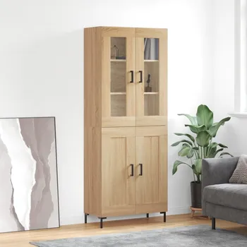 Příborník do zásuvky zahrada-XL Skříň highboard dub sonoma 69,5 x 34 x 180 cm kompozitní dřevo 3198340