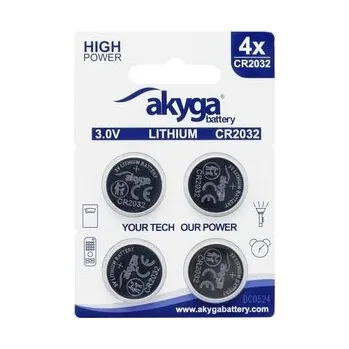 Lithiová baterie CR2032 Akyga AKY2100 3V / 210mAh 4ks