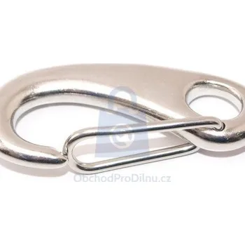 karabina Karabina oválná s okem, nerez A4 50 mm, balení 10 ks