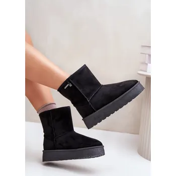 Dívčí sněhule Vysoké Sněhule Dámské Na Platformě Big Star Černé Velikost: 39