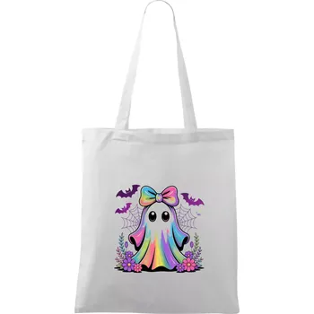 Halloweenská holčicka - duch - Taška bavlněná - 42 x 38 cm ( Bílá )