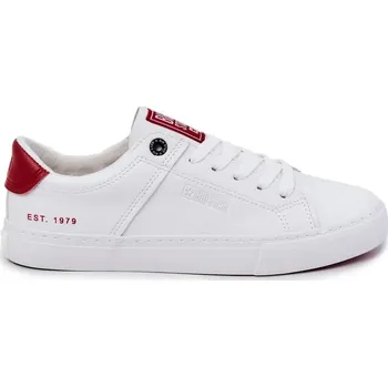 Sada pánského spodního prádla Pánské kožené tenisky Big Star - bílá/červená Velikost: 44