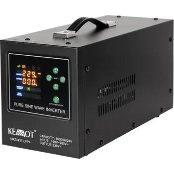 Záložní zdroj Zdroj záložní KEMOT PROsinus-1500/24-LFP4 24V 230V 1500VA 1050W Black URZ3427-LFP4
