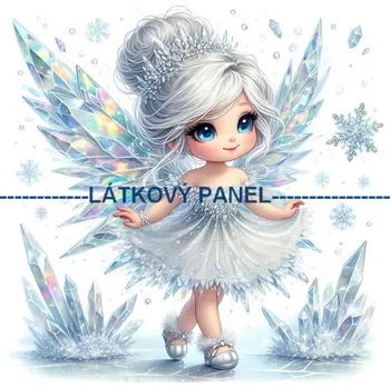 Látkový panel - Zimní víla - AVS-085 Velikost: 60x60cm, Materiál: Mikroplyš
