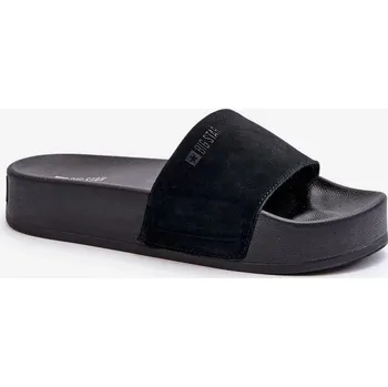 Dámské žabky Dámské semišové pantofle na platformě Big Star Černá Velikost: 36