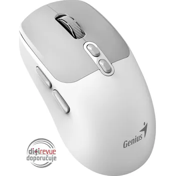 Myš GENIUS NX-8080S BT Grey White/ duální Bluetooth + 2,4GHz/ 1600 dpi/ bezdrátová/ Copilot/ tichá/ 7tlačítková/ bílošedá 31030042401