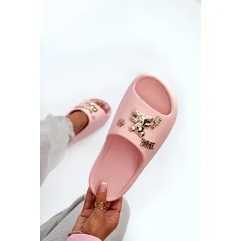 Dámské žabky Dámské lehké pěnové pantofle s ozdobami, růžová Orchia Velikost: 40/41