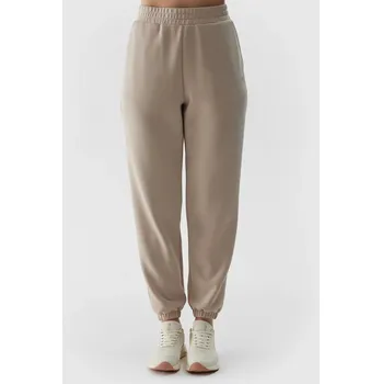 Dámské kalhoty Dámské tepláky typu jogger s přídavkem modálu 4F - béžové Velikost: L