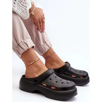 Dámské žabky Dámské pěnové pantofle s masivní podrážkou Black Danollia Velikost: 39