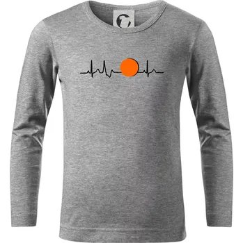 Chlapecké tričko Ekg Hokejbal - Triko dětské Long Sleeve - 158 cm/12 let ( Tmavě šedý melír )