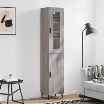 Organizace kuchyně zahrada-XL Skříň highboard šedá sonoma 34,5 x 34 x 180 cm kompozitní dřevo 3199191