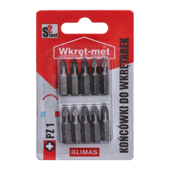 Bit 10 dílny blister bitů PZ1, délka 25mm