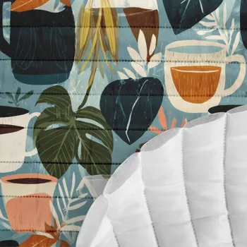 Prošívaná šusťákovina kávový rituál